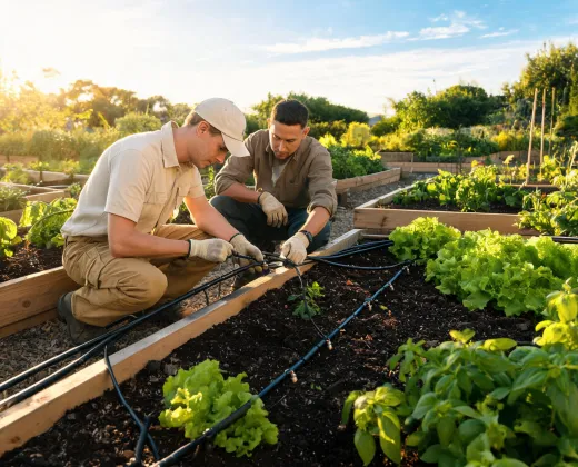 Drip irrigation support team