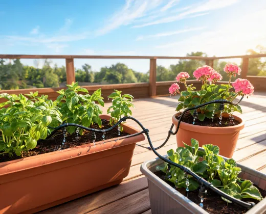 Patio planter watering